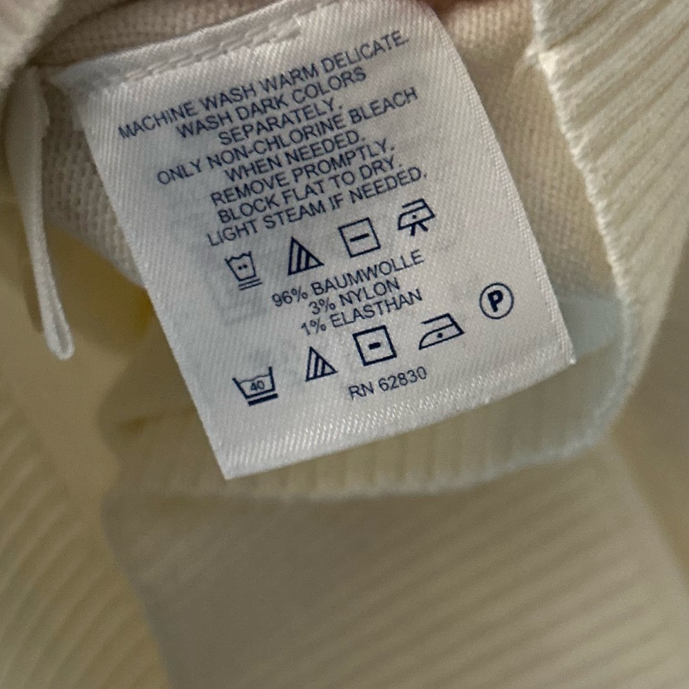 Lands' End Medium Ivory Ruffled-Front Button Cardigan - Picture 4 of 7